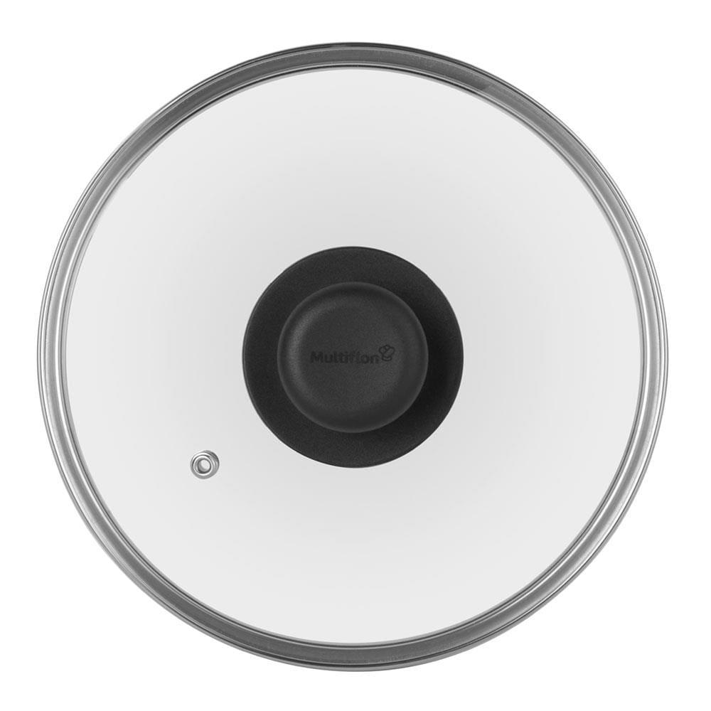 Conjunto de Panelas 4 Peças Multiflon Essencial com Revestimento Antiaderente Ultra7 e Tampas de Vidro - Vermelho - 6