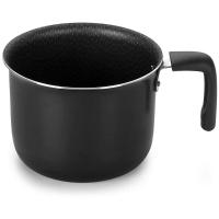 Conjunto de Panelas 5 Peças Multiflon Amora com Revestimento Antiaderente Ultra7 e Tampas de Vidro - Preto Matte - 7