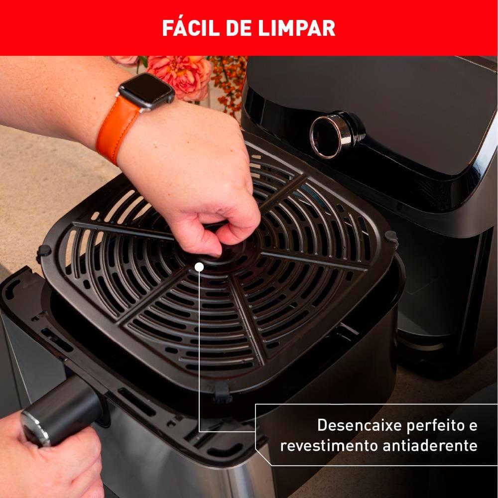 Fritadeira Elétrica Sem Óleo Air Fryer Arno AFD7 7,5L Mega Digital – Inox/Preta - 6