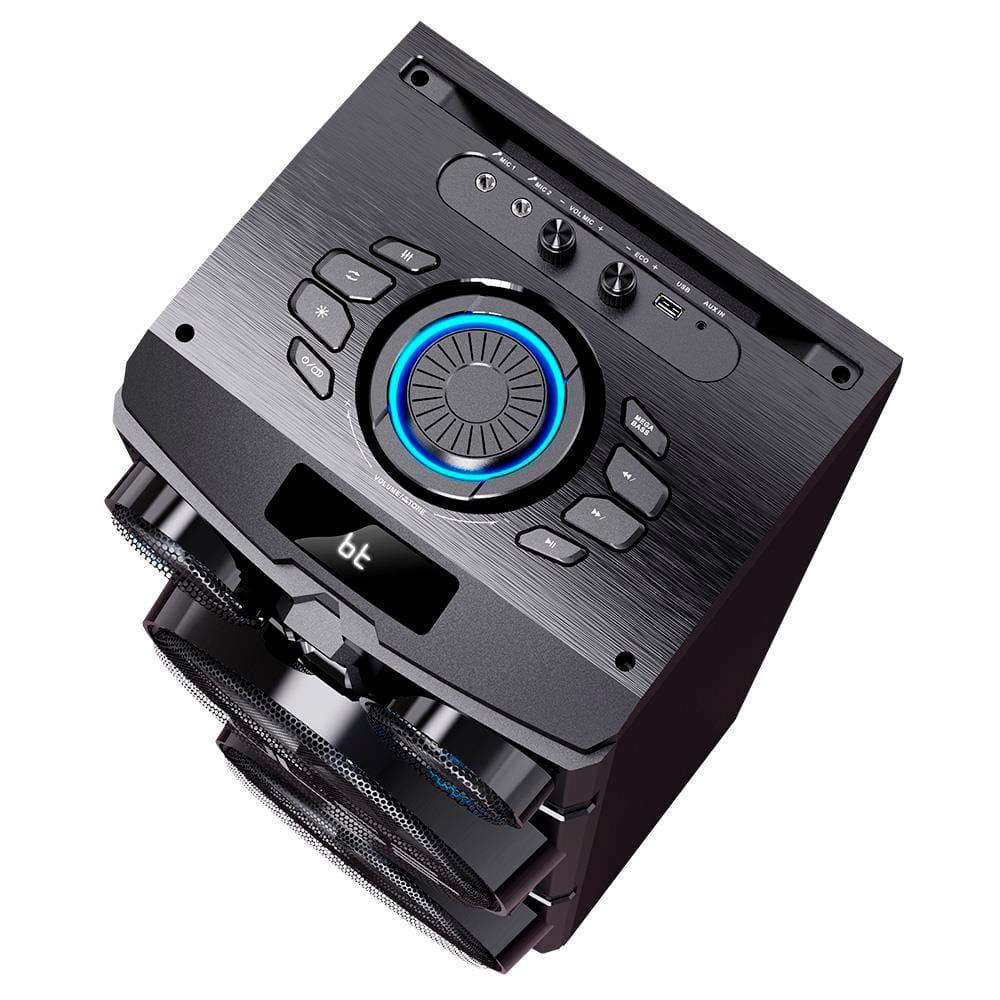Torre de Som Pulse Storm SP514 com Iluminação LED, Bluetooth, Entradas de Microfones e Rádio FM- 1500W RMS - 3
