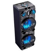 Torre de Som Pulse Storm SP514 com Iluminação LED, Bluetooth, Entradas de Microfones e Rádio FM- 1500W RMS