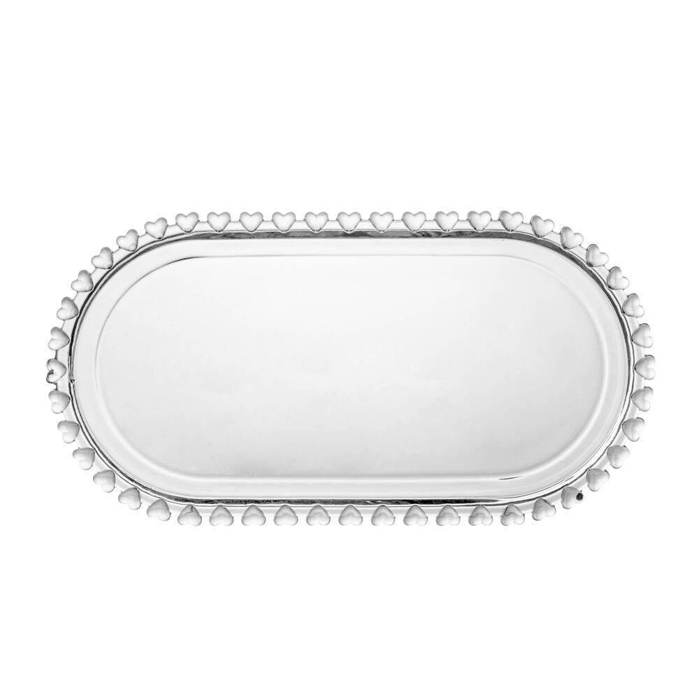 Travessa Oval de Cristal Lyor Coração – 2,5x13x25 cm (AxLxP) - 2