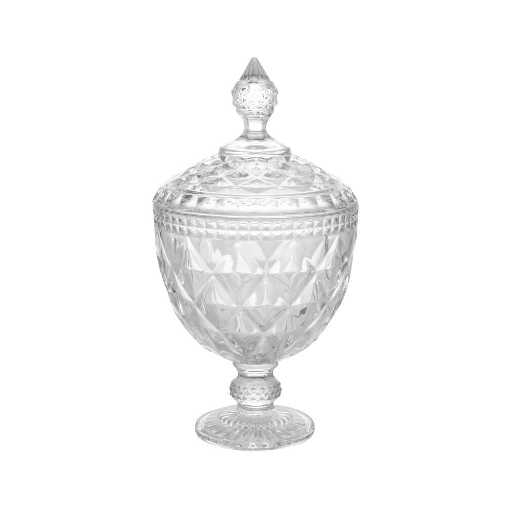Potiche de Cristal Lyor Diamond com Pé - 28x15x15 cm (AxLxP) - 2