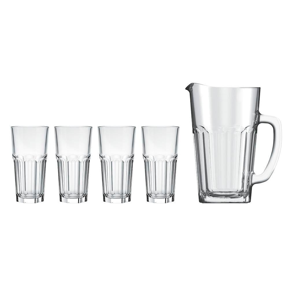 Conjunto de Jarra 1,2L e Copos 340ml Nadir Bistrô em Vidro – 5 Peças - 1