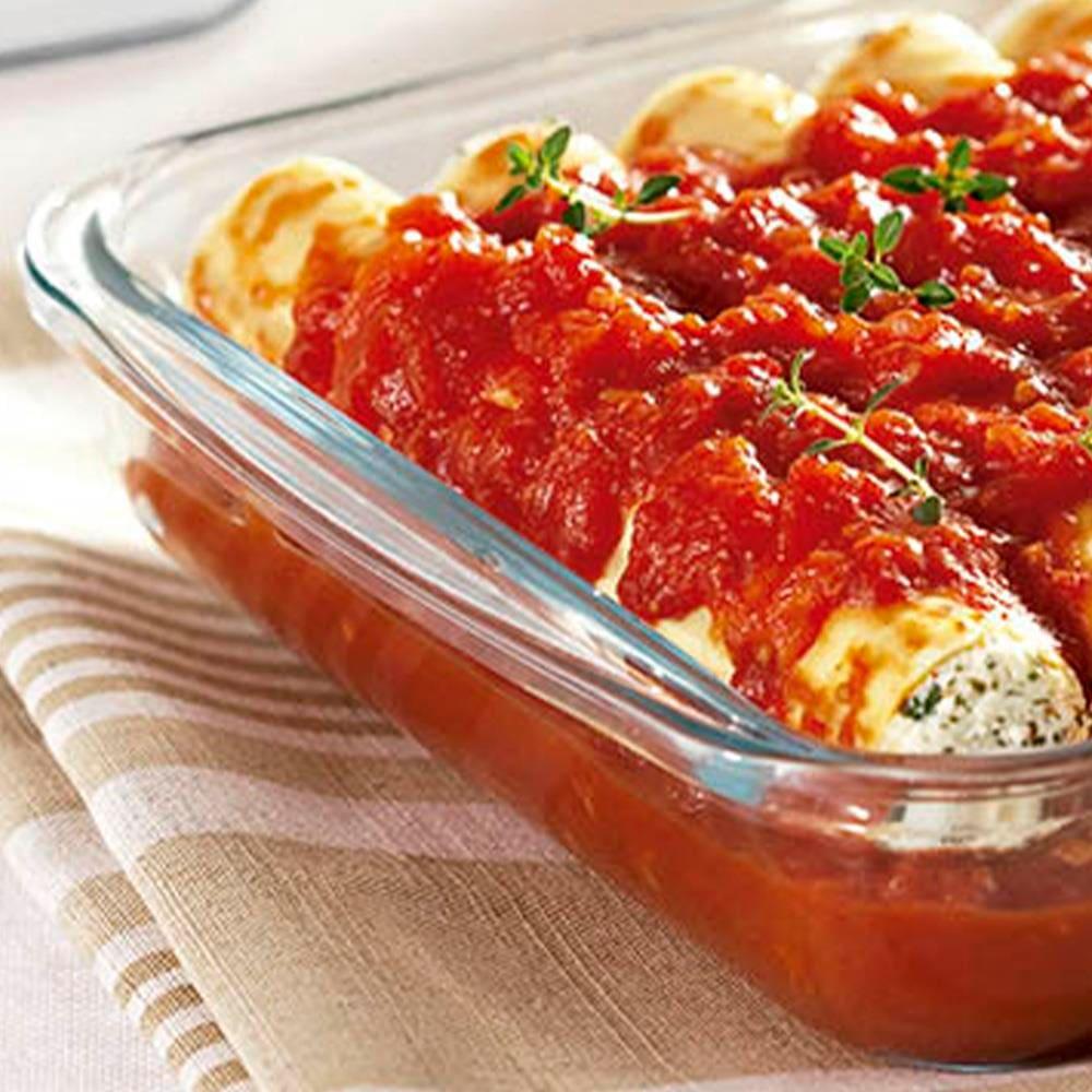 Conjunto de Assadeiras em Vidro Nadir Marinex com Tampa Plástica Rosa– 3 Peças - 3