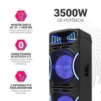 Caixa de Som Amplificada Philco PCX35000 Bluetooth 3500W Rádio FM Função Ex Bass e Flash Light Bivolt - 7