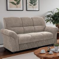 Sofá 3 Lugares Cama inBox Mourato com 187cm de Largura e Revestido em Bouclé - 1