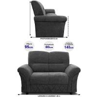 Sofá 2 Lugares Cama inBox Mourato com 140cm de Largura e Revestido em Bouclé - 6