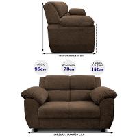 Sofá 2 Lugares Cama inBox Paris com 152cm de Largura e Revestido em Bouclé - 6