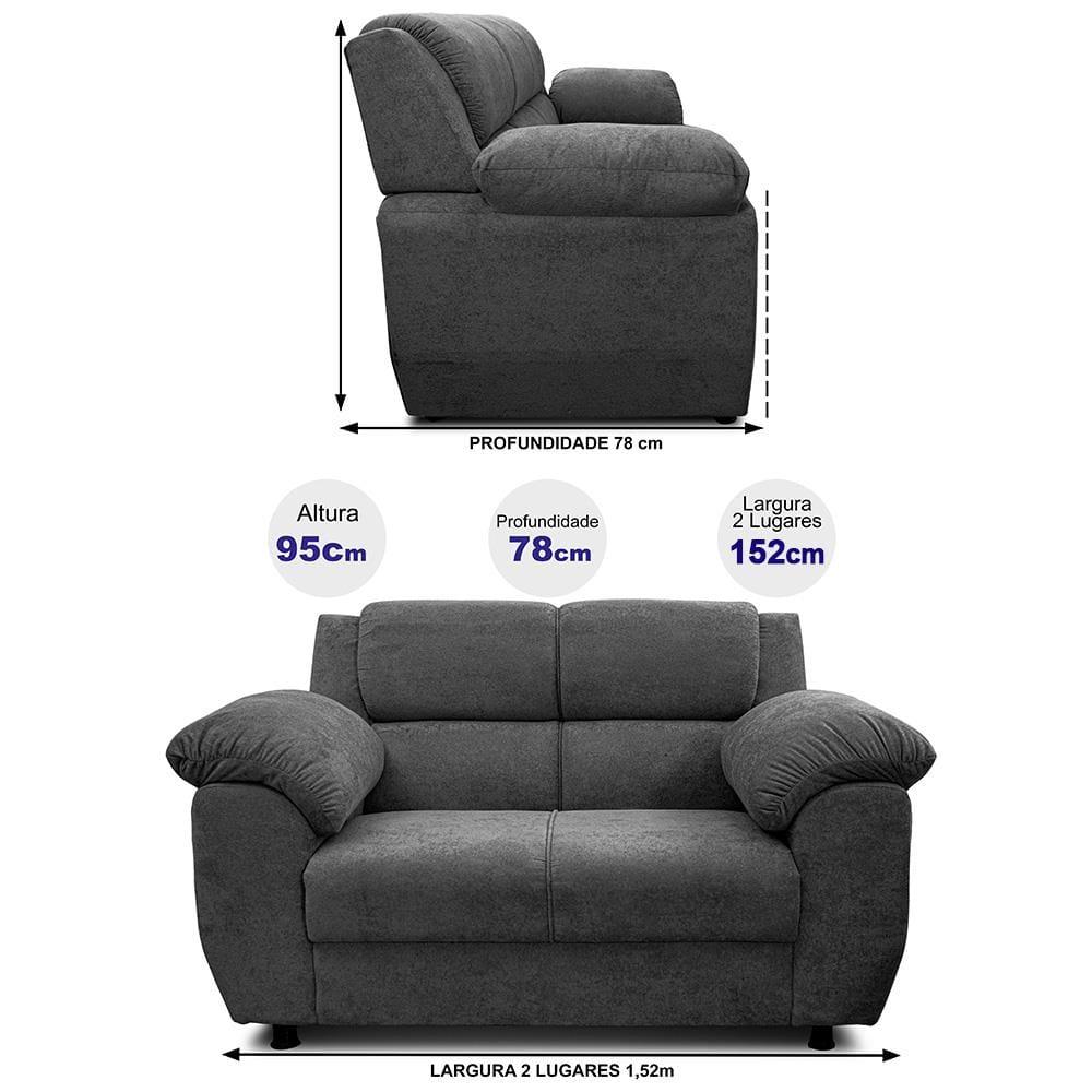 Sofá 2 Lugares Cama inBox Paris com 152cm de Largura e Revestido em Bouclé - 4