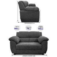 Sofá 2 Lugares Cama inBox Paris com 152cm de Largura e Revestido em Bouclé - 4