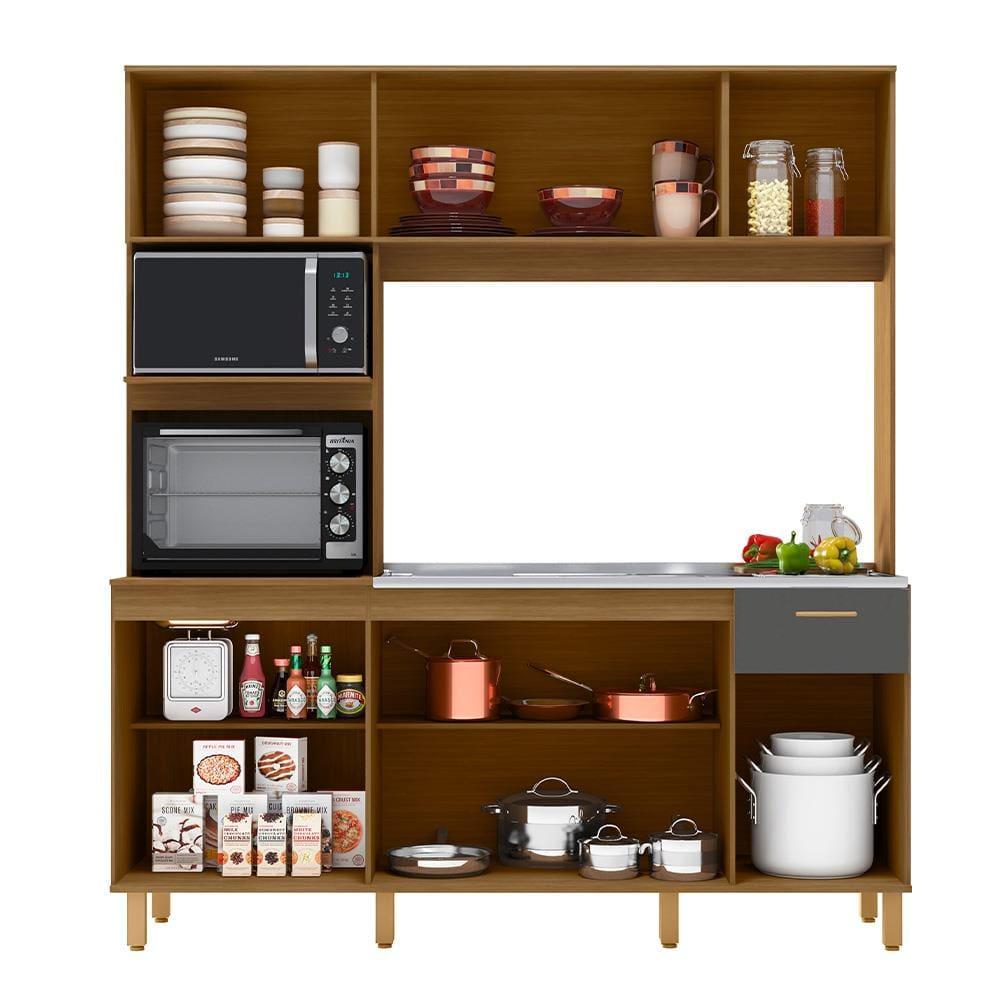 Cozinha Compacta Poliman Liz 9 Portas, 1 Gaveta e 3 Prateleiras - 180cm de largura - 3