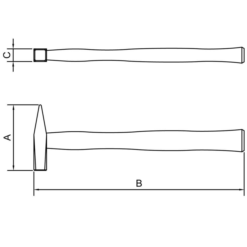 Martelo Pena Tramontina com Cabo de Madeira - 300g - 2