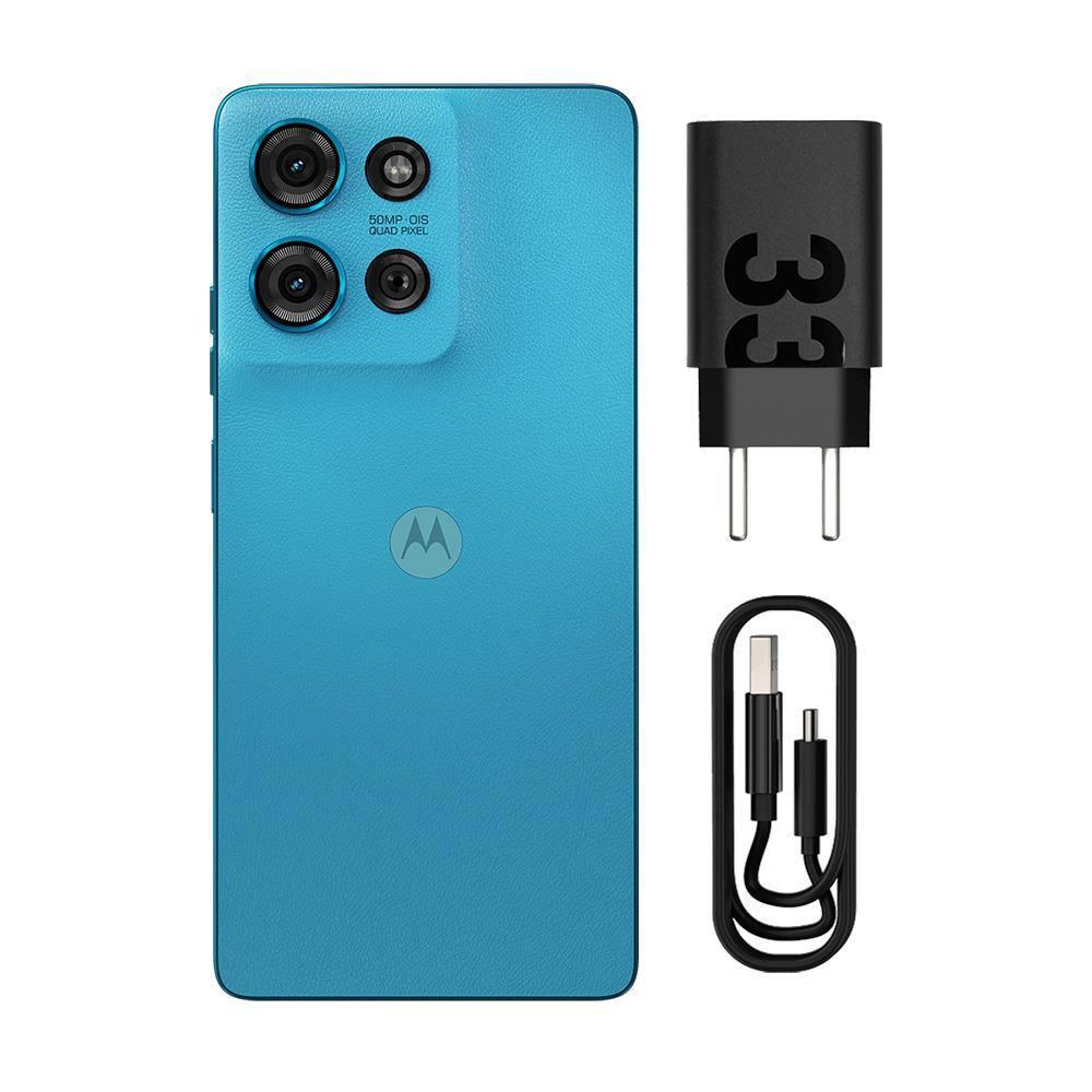 Smartphone Motorola Moto g75 Azul 5G 256GB, 8GB RAM + 8GB RAM Boost, 50MP Sony Lytia 600 Câmera Moto AI Ultrarresistência Militar - 5
