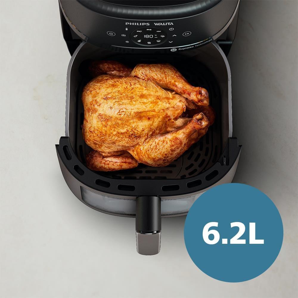 Fritadeira Elétrica Air Fryer Philips Walita 6,2L Série 2000 XL Digital NA230 Sem Óleo 1700W Preta - 8