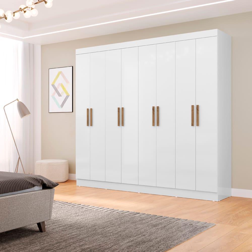 Guarda-Roupa Maxel New Royale com 8 Portas, 4 Gavetas e 6 Prateleiras - 218cm de largura - 1