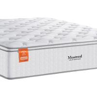 Colchão de King Size Inducol Montreal com Europillow e Revestimento em Tecido Malha 28x193x203cm - Branco - 2