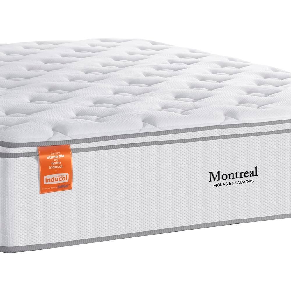 Colchão de Casal Inducol Montreal com Europillow e Revestimento em Tecido Malha 28x138x188cm - Branco - 2