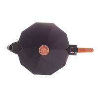 Cafeteira Italiana de Alumínio Wolff 6 Doses com Cabo em Plástico Preta Fosca - 300ml - 4