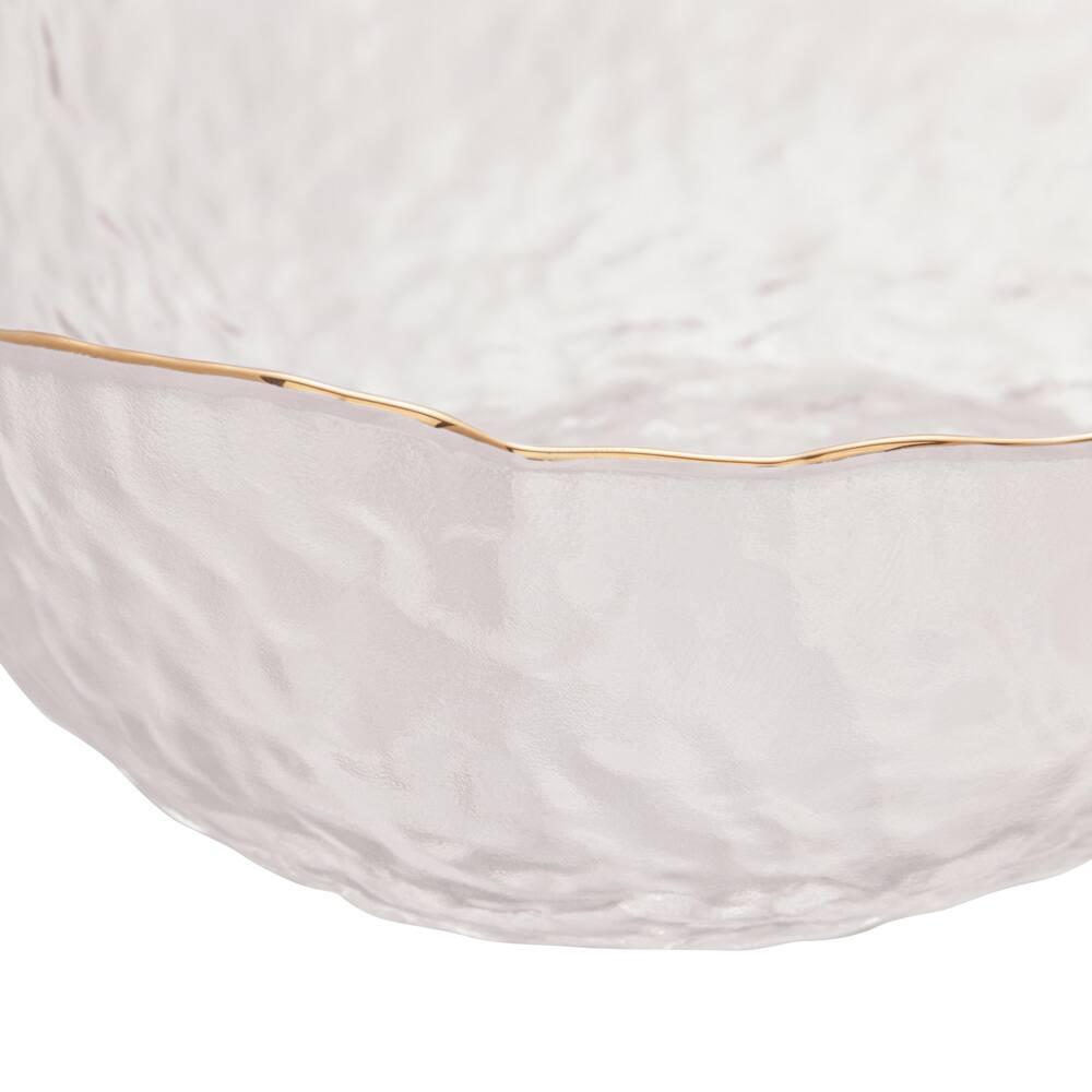 Bowl de Cristal Wolff Taj Martelado com Borda Dourada – 8x17cm (AxP) - 4