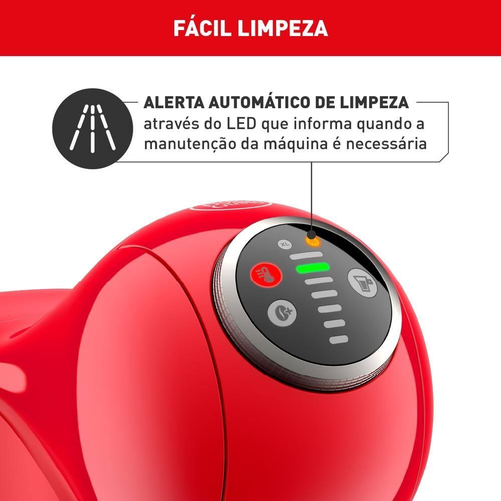 Máquina de Café Arno Nescafé Dolce Gusto Genio S Plus DGS3 Multi bebidas, Digital e Automática – Vermelha - 6