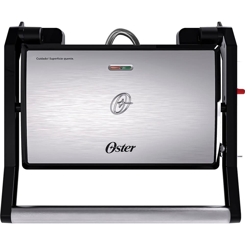 Mini Grill Elétrico Oster OGRL230 2 em 1 com abertura 180° - Inox - 3