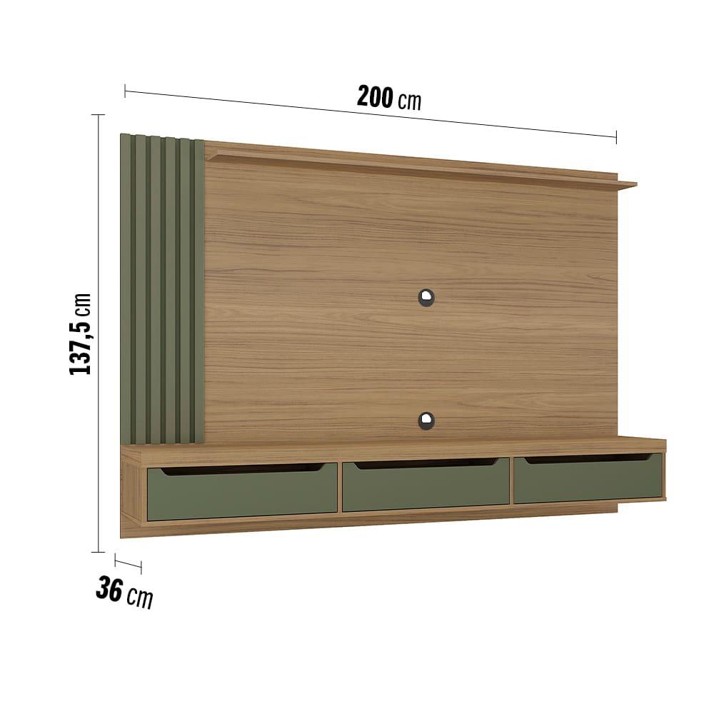 Painel Presence Artely com 1 prateleira para TVs de até 75 polegadas - 7