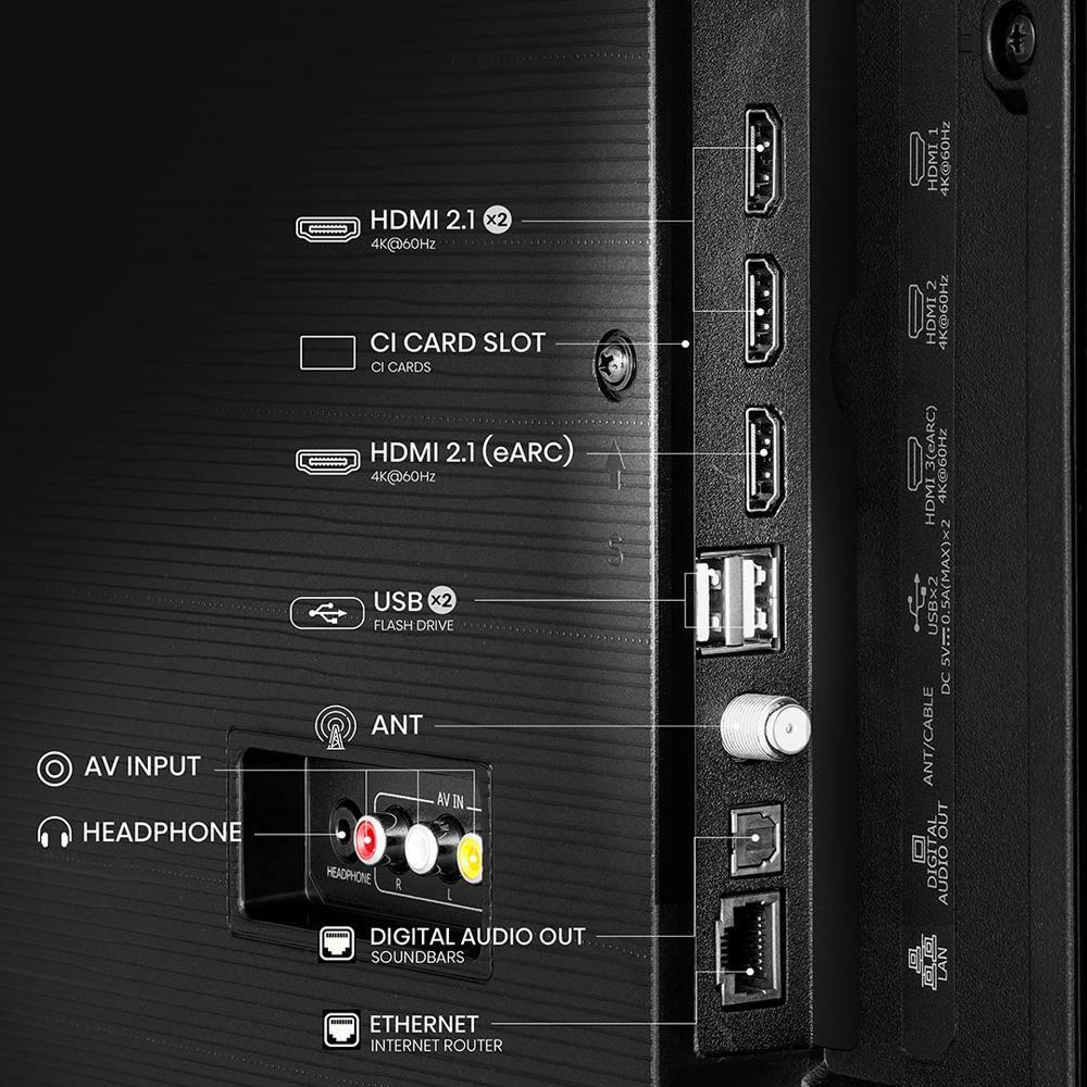 Smart TV 55" UHD 4K QLED Hisense 55Q6N Google TV com HDR10+, Dolby Atmos, Sports Mode, Game Mode Plus e Compatível com Alexa - 4