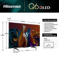 Smart TV 65" UHD 4K QLED Hisense 65Q6N Google TV com HDR10+, Dolby Atmos, Sports Mode, Game Mode Plus e Compatível com Alexa - 5