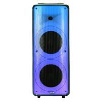 Caixa de Som Amplificada Amvox Party Vox Prime Bivolt com Bluetooth, Alça, 2 woofers de 10", 1 tweeter de 3" e Display de LED 2000W - Preta