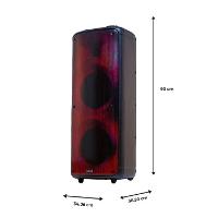 Caixa de Som Amplificada Amvox Party Vox Prime Bivolt com Bluetooth, Alça, 2 woofers de 10", 1 tweeter de 3" e Display de LED 2000W - Preta - 7