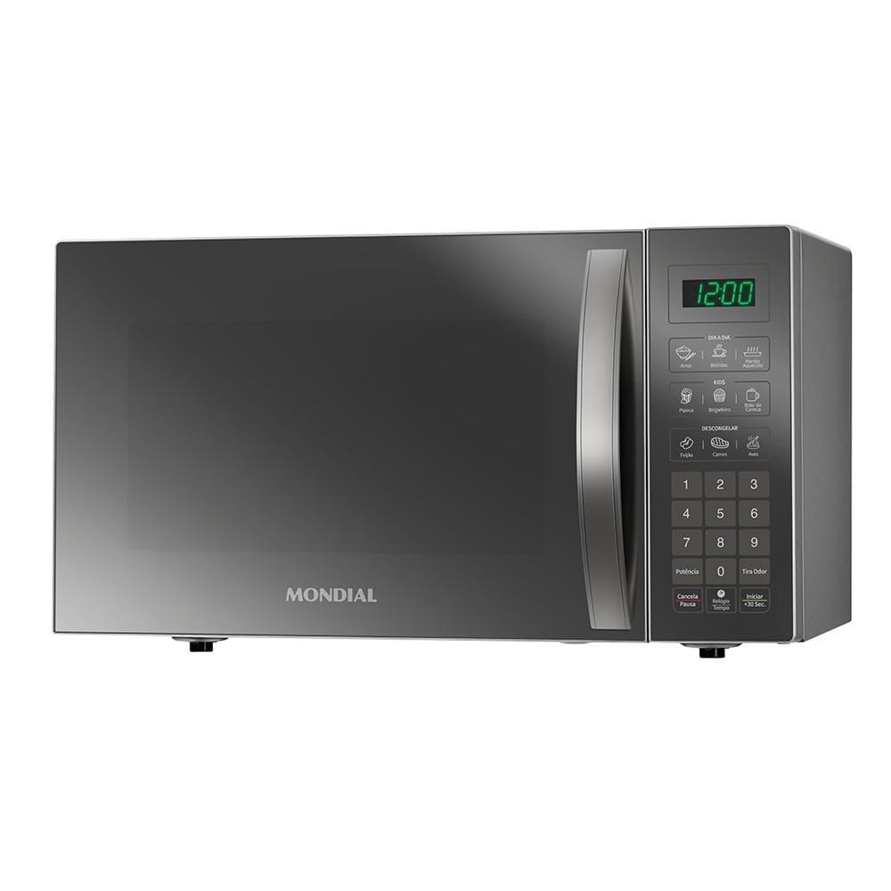 Forno de Micro-ondas Mondial Line MO-02-34-E com Função Manter Aquecido Cinza Espelhado - 34L - 1