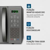 Forno de Micro-ondas Mondial Line MO-02-34-E com Função Manter Aquecido Cinza Espelhado - 34L