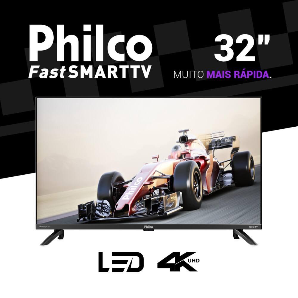 Smart TV 32" Philco HD DLED PTV32G7PR2CGB com Sistema Operacional Roku TV, Processador Quad Core, HDMI e Dolby Audio - 4