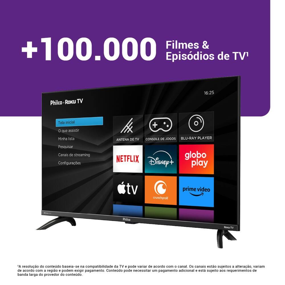Smart TV 32" Philco HD DLED PTV32G7PR2CGB com Sistema Operacional Roku TV, Processador Quad Core, HDMI e Dolby Audio - 7