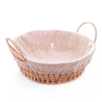 Cesta Redonda em Papel Wolff com Forro em Tecido e Alça - 12x24cm (AxP) - 1