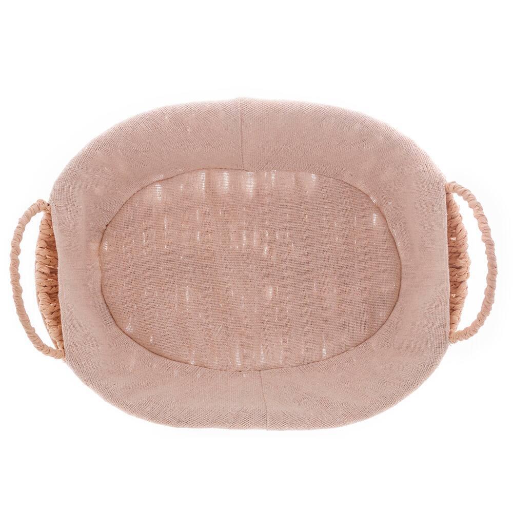 Cesta Oval em Papel Wolff com Forro em Tecido e Alça - 2