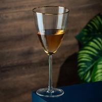 Conjunto de Taças para Vinho Wolff com Borda Dourada Lines 400 ml em Vidro – 2 Peças - 3