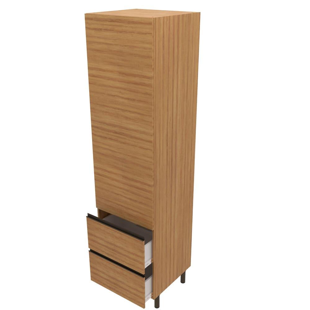 Paneleiro Bartira Cristal com 1 Porta, 2 Gavetões e 4 Prateleiras – 60cm de largura - 2