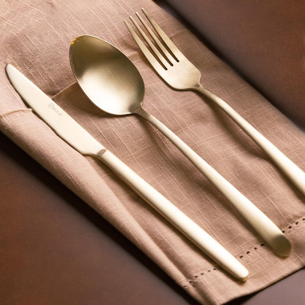 Faqueiro Wolff Viena em Aço Inox Champanhe Fosco - 30 Peças - 7