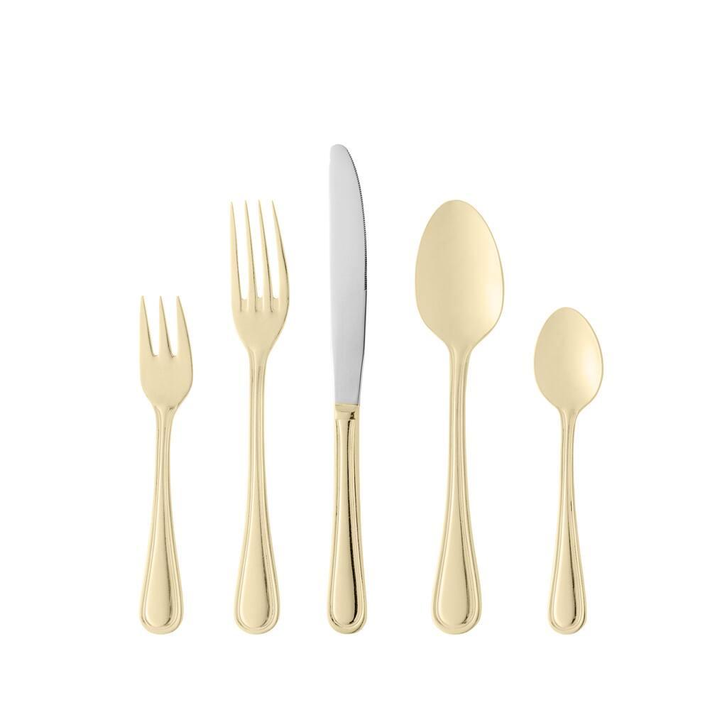 Faqueiro Wolff Avalon em Aço Inox Dourado – 30 Peças - 1