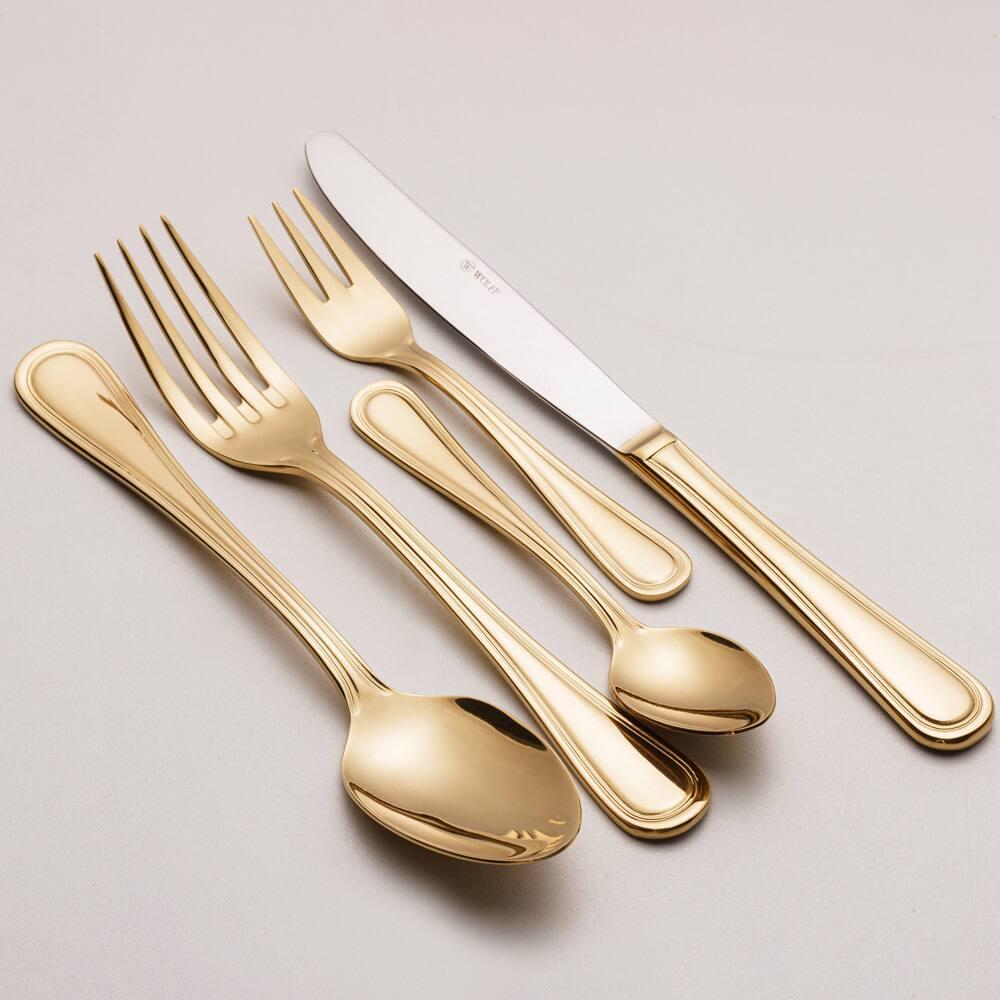 Faqueiro Wolff Avalon em Aço Inox Dourado – 30 Peças - 2