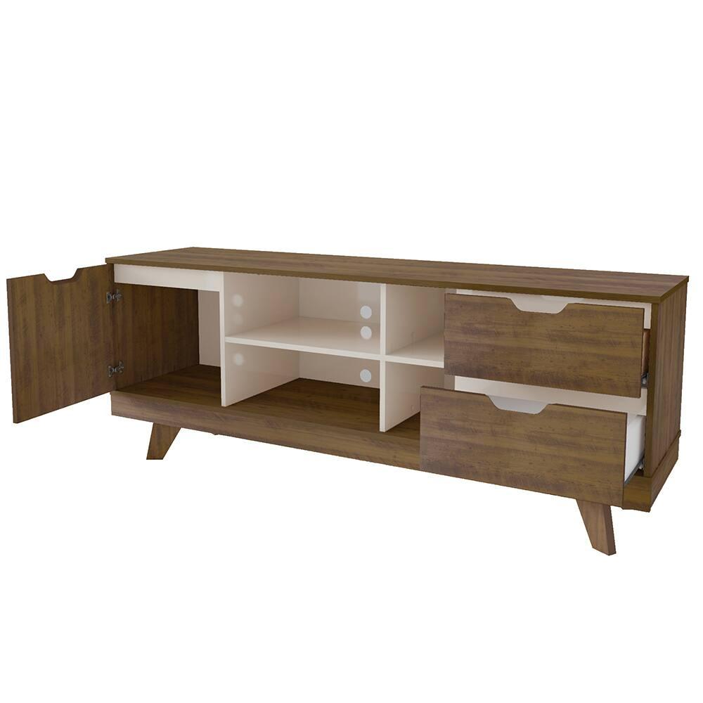 Rack Michigan Artely com 2 gavetas e 4 nichos para TVs de até 65 polegadas - 4