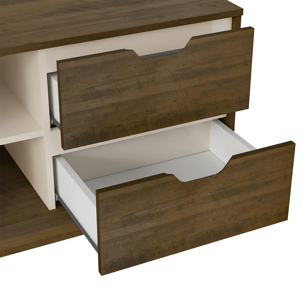 Rack Michigan Artely com 2 gavetas e 4 nichos para TVs de até 65 polegadas - 5