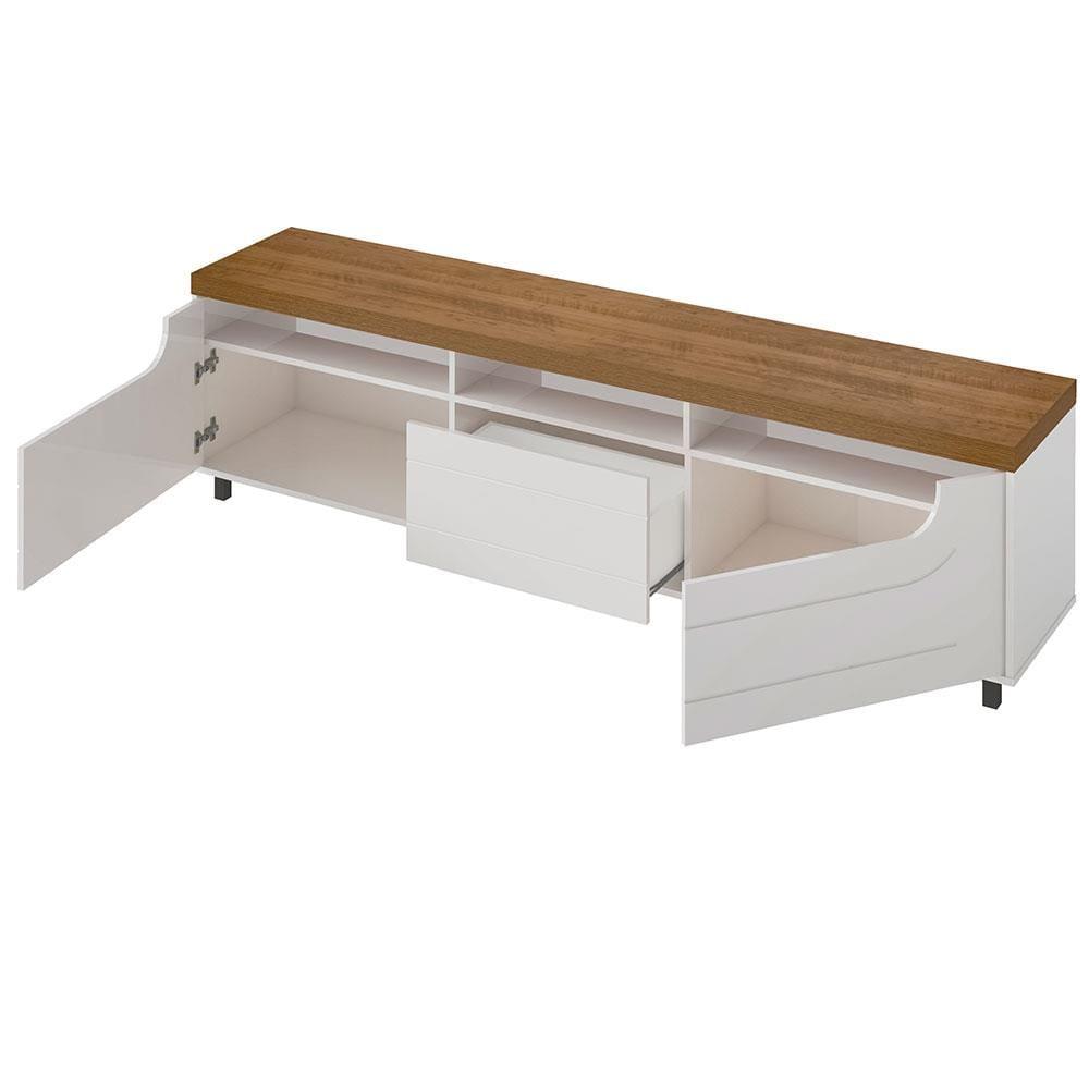Rack Artely Mercury com 2 Portas e 1 Gaveta, 200 cm de Largura, Ideal para TV de até 75" - 4