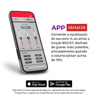 Torre de Som Aiwa T1W-02 com Bluetooth, Iluminação RGB e Entrada USB - 1600W RMS - Bivolt - 5