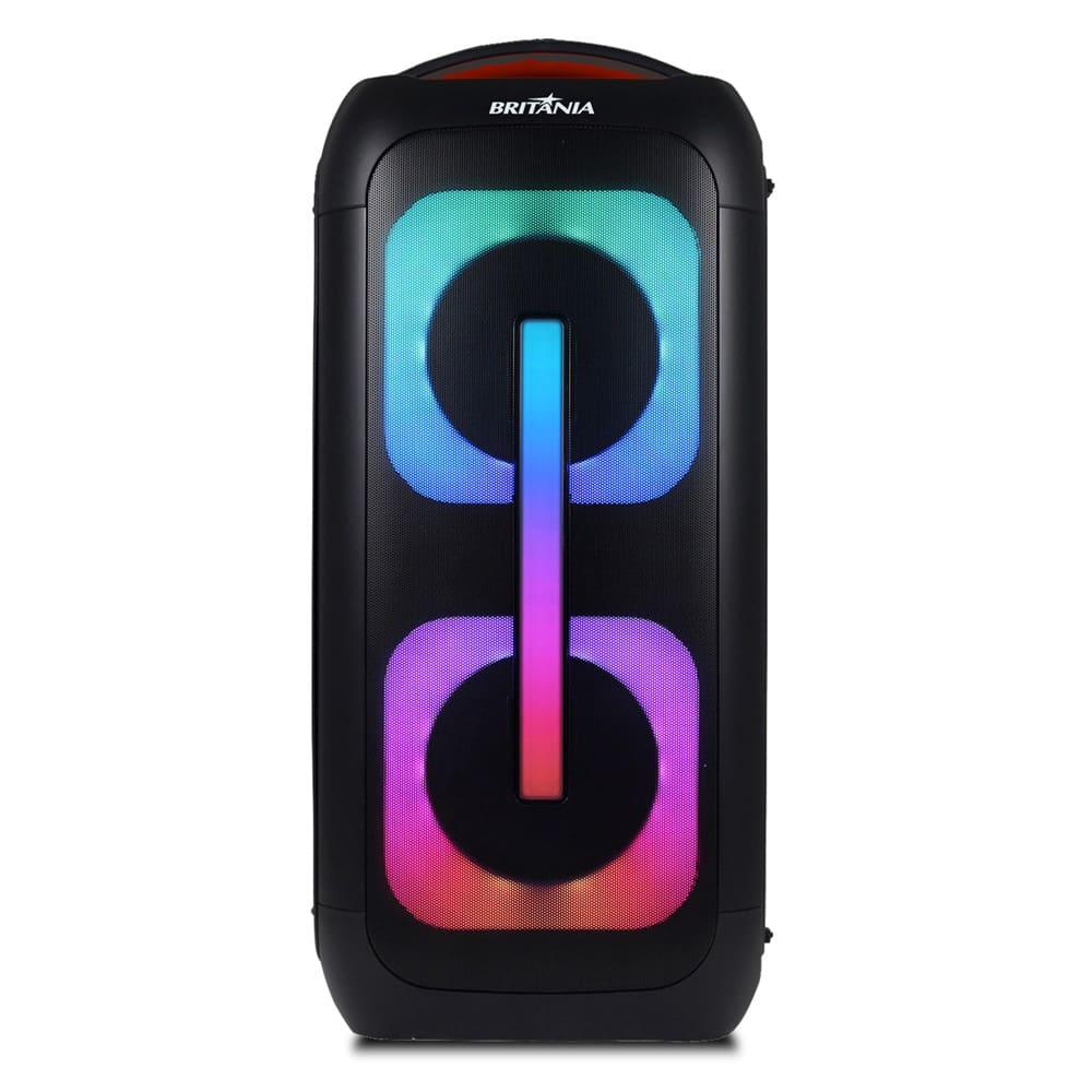 Caixa de Som Britânia BCX6801 com Bluetooth, Iluminação LED, Alça de transporte, Controle Remoto e até 12h de bateria - 650W - 1
