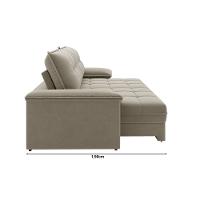 Sofá Retrátil e Reclinável 4 Lugares 2,60m Revestimento Suede com Molas Ensacadas Luizzi California Soft - 5