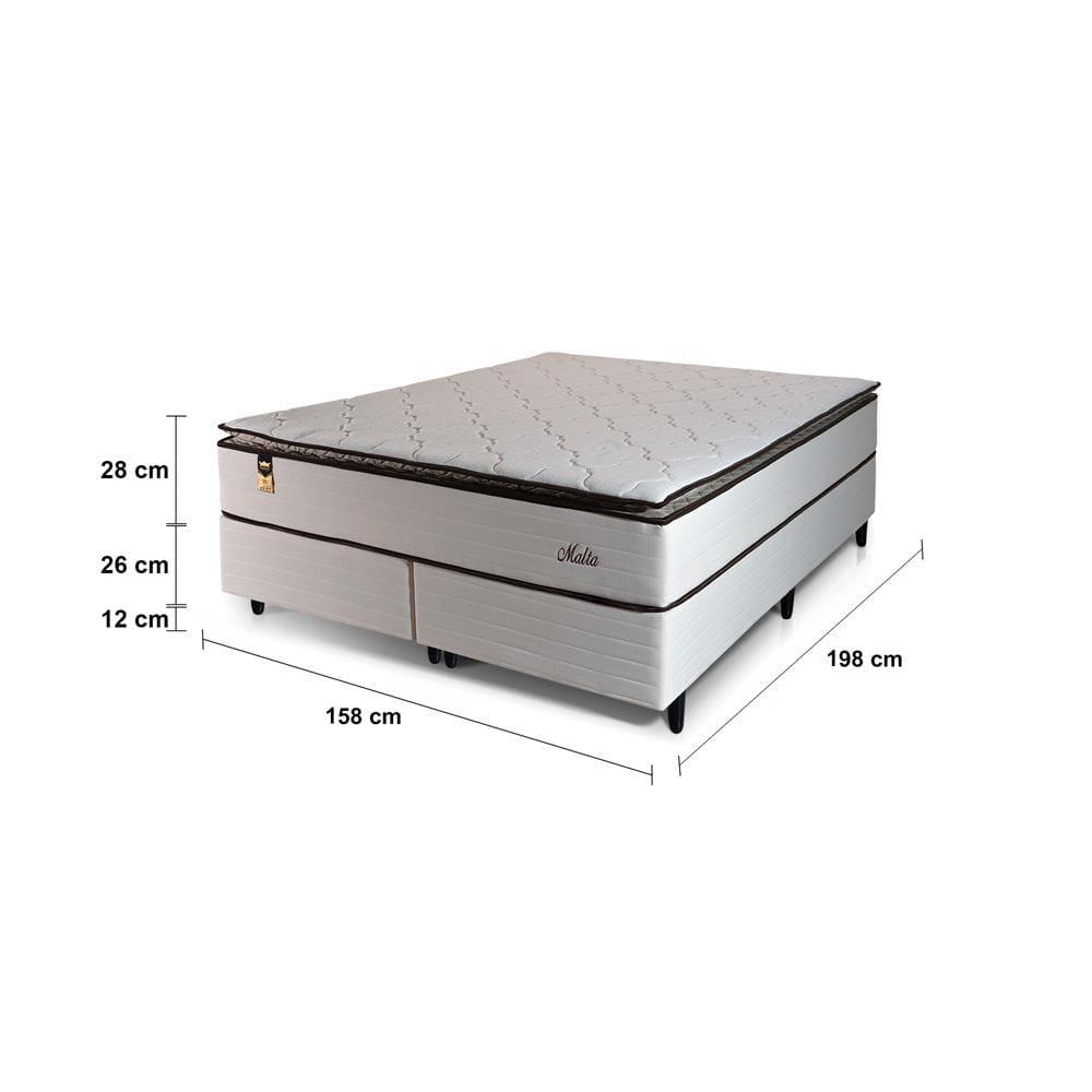 Cama Box Bipartida Queen Size Hellen Malta Linho com Molas Ensacadas e Espuma D26 66x158x198 cm – Bege - 4