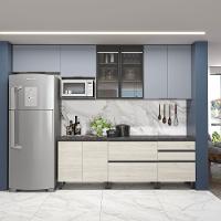 Cozinha Completa Bartira Cristal 300cm com 8 Portas 5 Gavetas e Nicho Micro-ondas - 1
